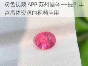 粉色视频 APP 苏州晶体——提供丰富晶体资源的视频应用