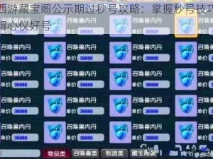 梦幻西游藏宝阁公示期过秒号攻略：掌握秒号技巧，轻松抢得心仪好号