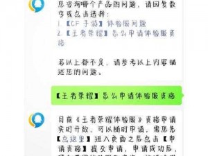 王者荣耀体验服申请攻略：申请流程与注意事项详解