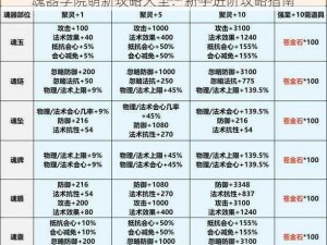 魂器学院萌新攻略大全：新手进阶攻略指南