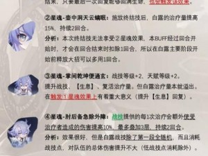 崩坏星穹铁道白露星魂深度解析与推荐攻略：掌握核心技能，成为顶级玩家之选