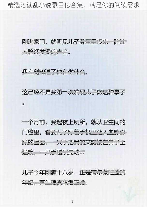 精选陪读乱小说录目伦合集，满足你的阅读需求