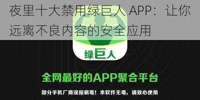 夜里十大禁用绿巨人 APP：让你远离不良内容的安全应用