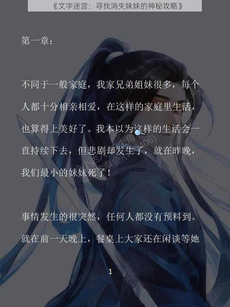 《文字迷宫：寻找消失妹妹的神秘攻略》