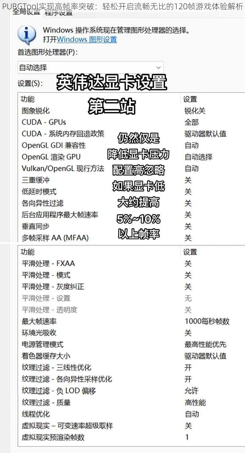 PUBGTool实现高帧率突破：轻松开启流畅无比的120帧游戏体验解析