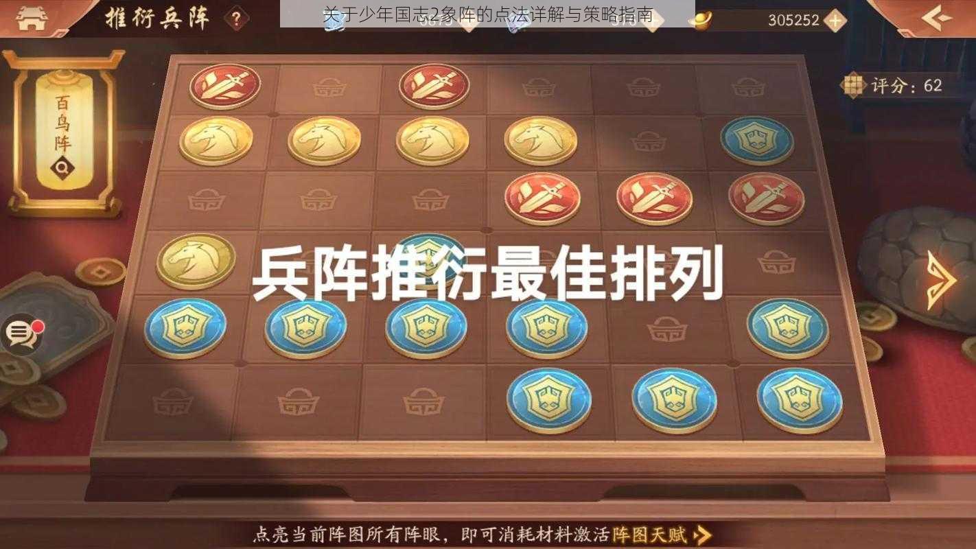 关于少年国志2象阵的点法详解与策略指南