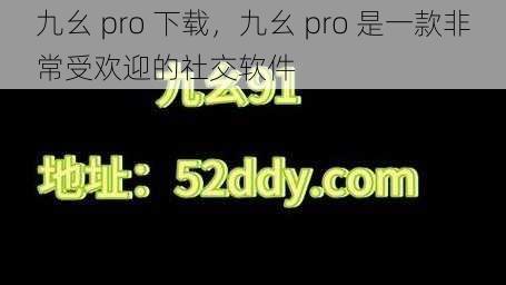 九幺 pro 下载，九幺 pro 是一款非常受欢迎的社交软件