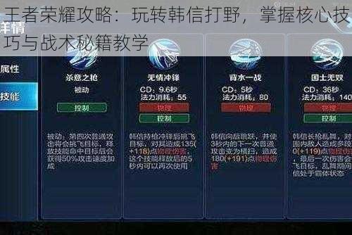 王者荣耀攻略：玩转韩信打野，掌握核心技巧与战术秘籍教学
