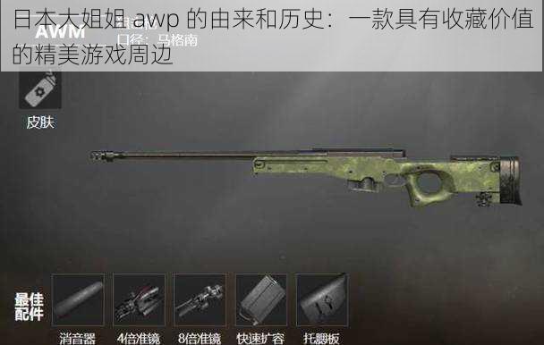 日本大姐姐 awp 的由来和历史：一款具有收藏价值的精美游戏周边