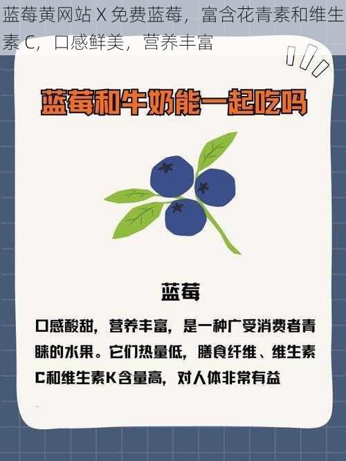 蓝莓黄网站 X 免费蓝莓，富含花青素和维生素 C，口感鲜美，营养丰富