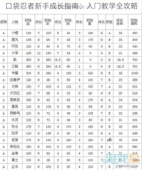 口袋忍者新手成长指南：入门教学全攻略