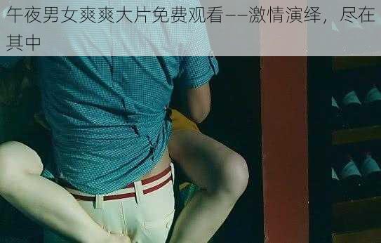 午夜男女爽爽大片免费观看——激情演绎，尽在其中