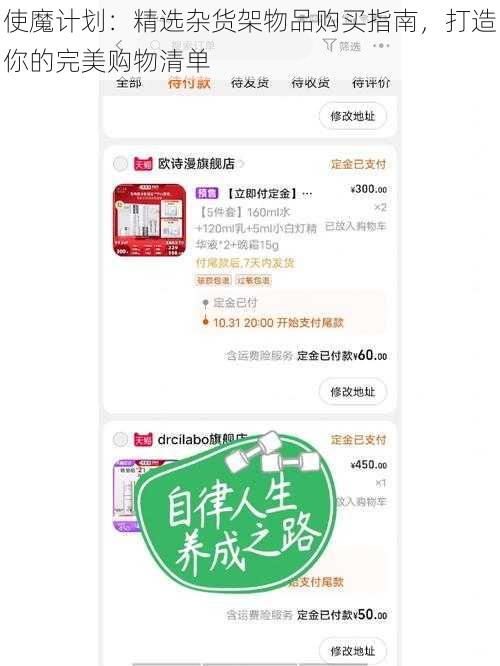 使魔计划：精选杂货架物品购买指南，打造你的完美购物清单