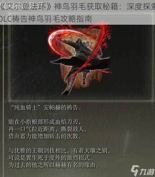 《艾尔登法环》神鸟羽毛获取秘籍：深度探索DLC祷告神鸟羽毛攻略指南