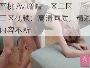 蜜桃 Av 噜噜一区二区三区视频：高清画质，精彩内容不断