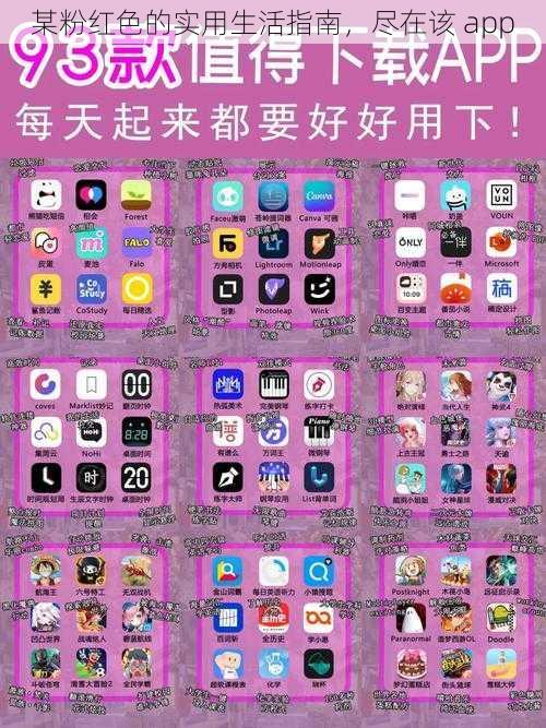 某粉红色的实用生活指南，尽在该 app