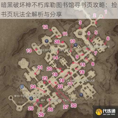 暗黑破坏神不朽库勒图书馆寻书页攻略：捡书页玩法全解析与分享