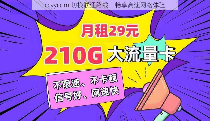 ccyycom 切换联通路线，畅享高速网络体验